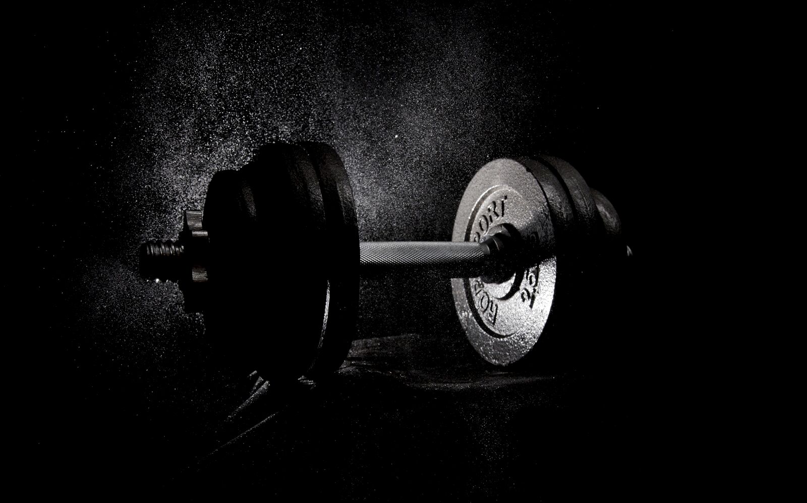 Close-up of a dumbbell